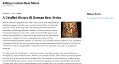 Desktop Screenshot of antiquegermanbeersteins.infospike.net